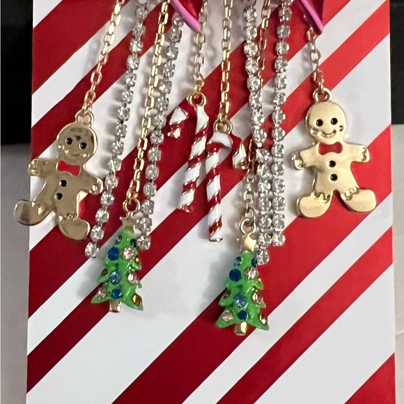 Betsey Johnson Red and Green  Holiday Earrings - Picture 13 of 16